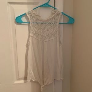 White Lacey Tank Top